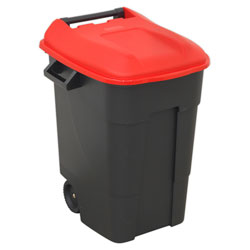 Sealey BM100R Refuse/Wheelie Bin 100L - Red