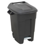 Sealey BM100P Refuse/Wheelie Bin with Foot Pedal 100L - Black
