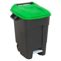 Sealey BM100PG Refuse/Wheelie Bin with Foot Pedal 100L - Green