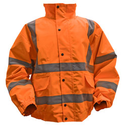 Worksafe 802LO Hi-Vis Orange Jacket Quilted Lining & Elasticated Waist - L