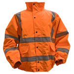 Worksafe 802LO Hi-Vis Orange Jacket Quilted Lining & Elasticated Waist - L