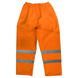 Worksafe 807LO Hi-Vis Orange Waterproof Trousers - Large