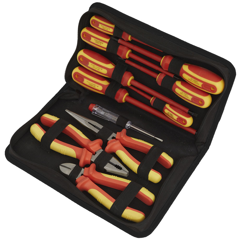 Siegen S01219 Electrical VDE Tool Set 11pc | Rapid Online