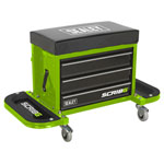 Sealey SCR18G Mechanic's Utility Seat & Toolbox - Hi-Vis Green