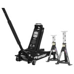 Sealey 3040ABCOMBO Trolley Jack 3t & Axle Stands (Pair) 3t per Stand Combo