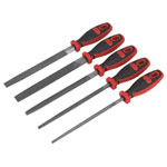 Sealey AK586 Smooth Cut Engineer's File Set 5pc 200mm