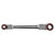 Sealey AK63947 Ratchet Ring Spanner 4-in-1 Flexi-Head Reversible Metric Platinum