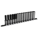 Sealey AK7995 Socket Set Deep 13pc 1/2Sq Drive Metric - Black Series