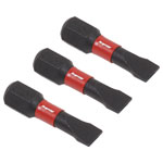 Sealey AK8202 Slotted 5.5mm Impact Power Tool Bits 25mm - 3pc