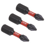 Sealey AK8204 Phillips #1 Impact Power Tool Bits 25mm - 3pc
