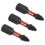 Sealey AK8207 Pozi #1 Impact Power Tool Bits 25mm - 3pc