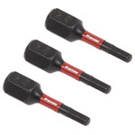 Sealey AK8210 Hex 2.5mm Impact Power Tool Bits 25mm - 3pc