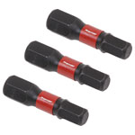 Sealey AK8213 Hex 5mm Impact Power Tool Bits 25mm - 3pc