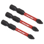 Sealey AK8230 Phillips #2 Impact Power Tool Bits 50mm - 3pc