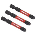 Sealey AK8231 Phillips #3 Impact Power Tool Bits 50mm - 3pc
