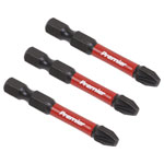 Sealey AK8234 Pozi #3 Impact Power Tool Bits 50mm - 3pc