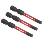 Sealey AK8237 Hex 4mm Impact Power Tool Bits 50mm - 3pc