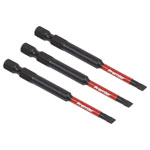 Sealey AK8251 Slotted 4.5mm Impact Power Tool Bits 75mm - 3pc