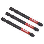 Sealey AK8259 Pozi #3 Impact Power Tool Bits 75mm - 3pc