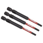 Sealey AK8261 Hex 3mm Impact Power Tool Bits 75mm - 3pc