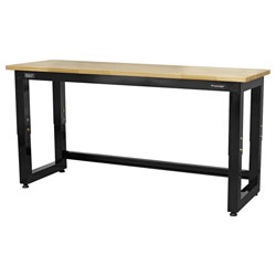 Sealey APMS22 Steel Adjustable Workbench with Wooden Worktop 1830mm - Heavy-Duty