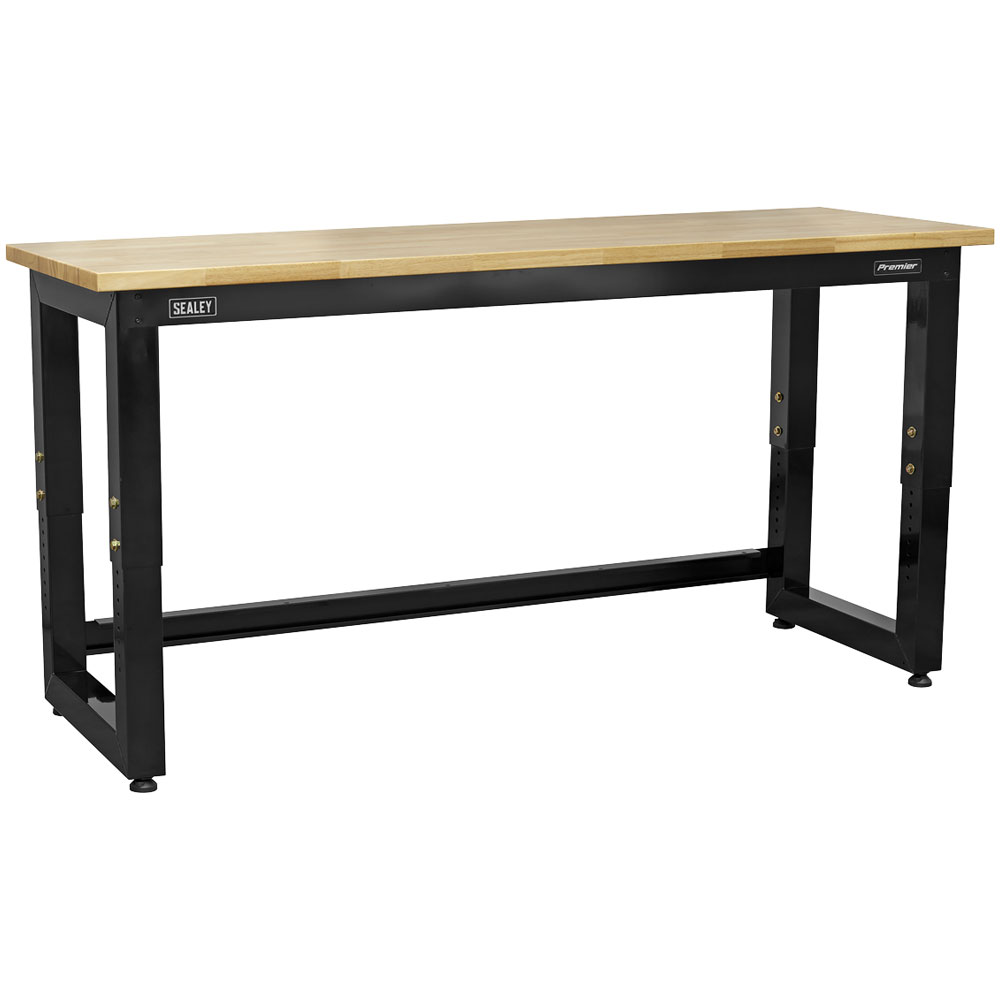 Sealey APMS22 Steel Adjustable Workbench with Wooden Worktop 1830mm ...