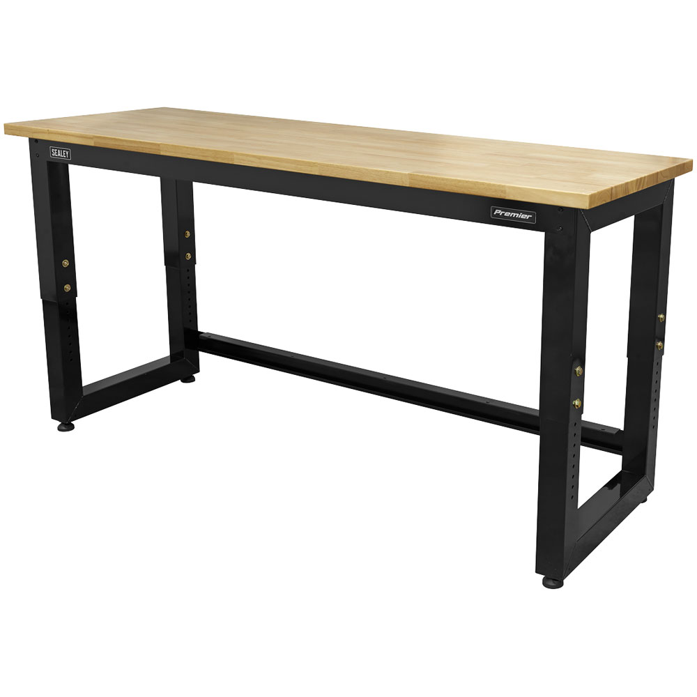 Sealey APMS22 Steel Adjustable Workbench with Wooden Worktop 1830mm ...