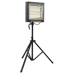 Sealey CH30110VS Ceramic Heater with Telescopic Tripod Stand 1.2/2.4kW - 110V