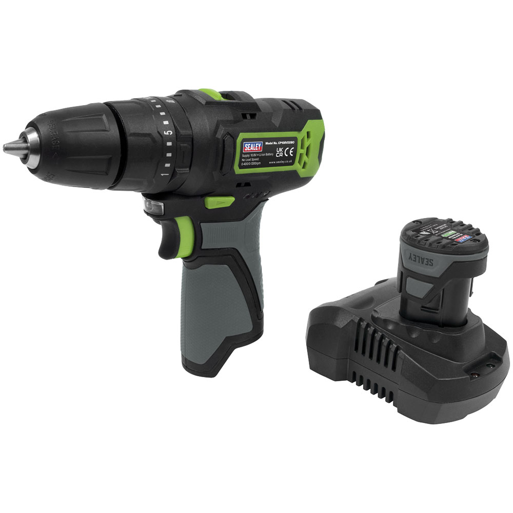 Sealey CP108VDD Cordless Hammer Drill Driver 10mm 10.8V 2Ah SV10