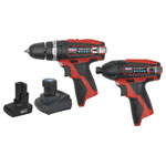 Sealey CP1200COMBO6 2 x 12V SV12 Series Cordless Power Tool Combo Kit