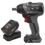 Sealey CP20VIWXKIT1 Brushless Impact Wrench Kit 1/2Sq Drive 20V SV20 300Nm 4Ah
