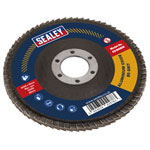 Sealey FD10080E Flap Disc Aluminium Oxide Ø100mm Ø16mm Bore 80Grit