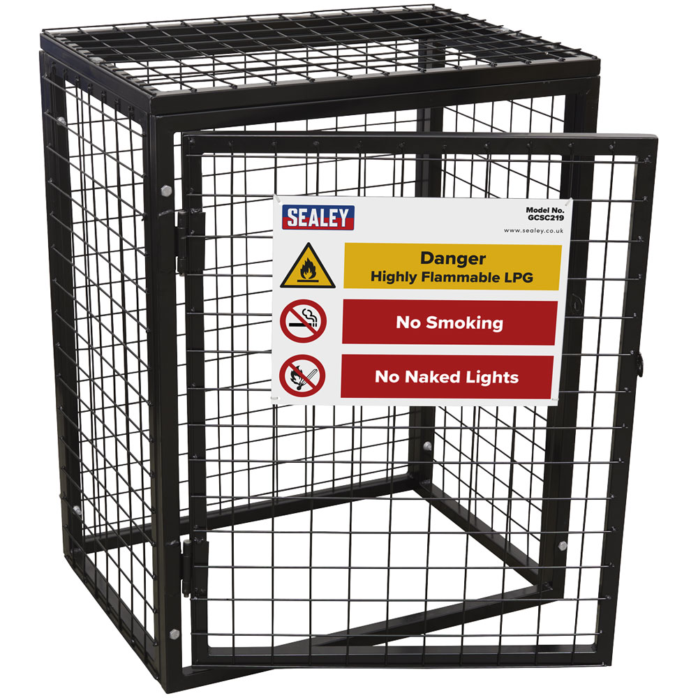 Sealey GCSC219 Safety Cage 2 x 19kg Gas Cylinders Rapid Online
