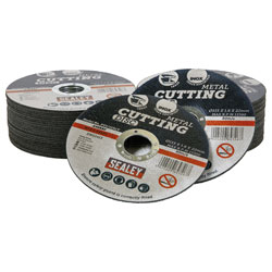 Sealey PTC/115CT50 Cutting Disc Pack of 50 Ø115 x 1.6mm Ø22mm Bore