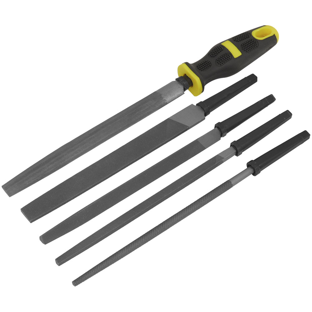 thumbnail image 2 of Nicholson 5-Piece File Set With Ergonomic Handles - Professional Grade Metal Files In Storage Pouch 2 of 4