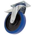 Sealey SCW3100SPLEM HeavyDuty Blue Elastic Rubber Swivel Castor Wheel -TL Ø100mm