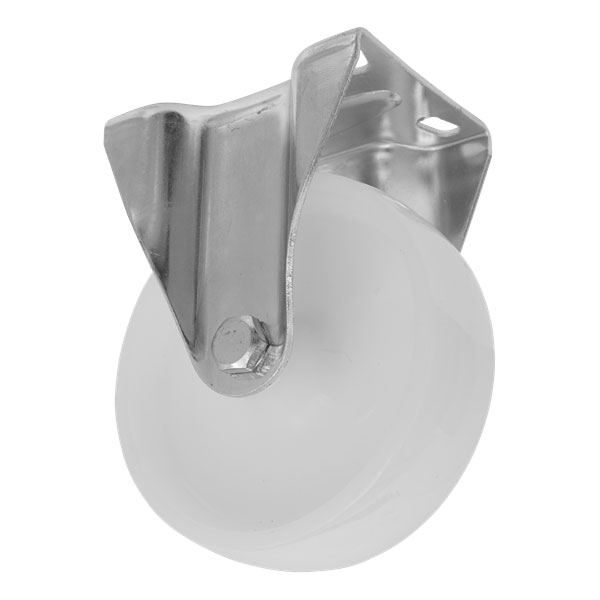 Sealey SCW4125FPEM Heavy-Duty Nylon Castor Wheel Fixed Plate Ø125m...