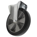 Sealey SCW5152FPEM Heavy-Duty Rubber Castor Wheel Fixed Plate Ø152mm - Trade