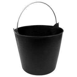 Sealey SFT26H Heavy-Duty Flexi Tub 26L with Metal Handle - Black