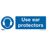 Worksafe SS10V1 Mandatory Safety Sign - Use Ear Protectors - Self-Adhesive Vinyl