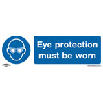 Worksafe SS11V10 Safety Sign Eye Protection Must Be Worn - Self-Ad Vinyl PK10