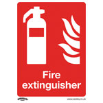 Worksafe SS15P10 Safety Sign Fire Extinguisher - Rigid Plastic - PK10