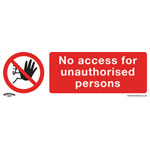 Worksafe SS17P1 Prohibition Safety Sign - No Access - Rigid Plastic
