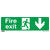 Worksafe SS22V1 Safety Sign Fire Exit (Down) - Self-Adhesive Vinyl