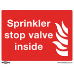 Worksafe SS23V10 Safety Sign Sprinkler Stop Valve - Self-Adhesive Vinyl - PK10