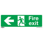 Worksafe SS25P1 Safe Conditions Safety Sign - Fire Exit (Left) - Rigid Plastic