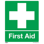 Worksafe SS26V10 Safety Sign - First Aid - Self-Adhesive Vinyl - Pack of 10