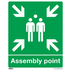 Worksafe SS37P1 Safe Conditions Safety Sign - Assembly Point - Rigid Plastic