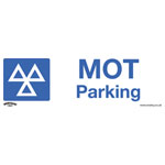 Worksafe SS49P1 Warning Safety Sign - MOT Parking - Rigid Plastic
