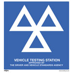 Worksafe SS51P1 Warning Safety Sign - MOT Testing Station - Rigid Plastic